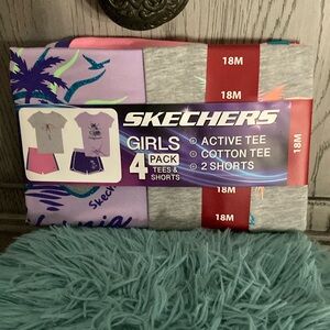 BRAND NEW 4 PACK TEES & SHORTS SIZE 18 MONTH GIRL! NWT! SMOKE FREE HOME!